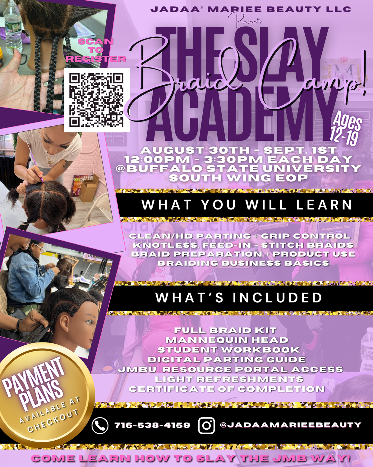 3 Day Teen Braid Camp